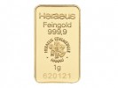Heraeus 1g - Zlatý zliatok