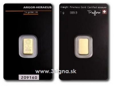Argor Heraeus 1g - Zlatý zliatok
