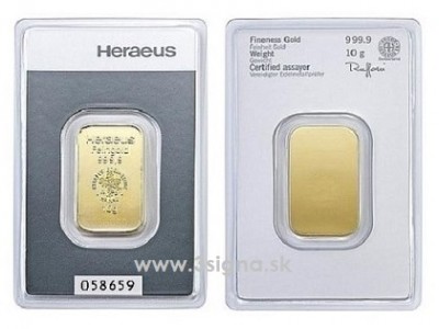 Heraeus 10g - Zlatý slitek