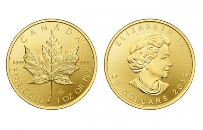 (Random year) 1 Oz gold Maple Leaf Canada  Front