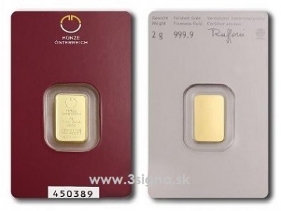 Münze Österreich 2g - Zlatý slitek