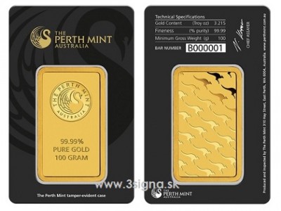 Perth Mint 100g - Zlatý slitek 