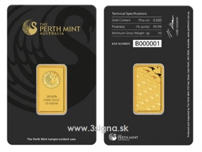 Perth Mint 10g - Zlatý slitek 