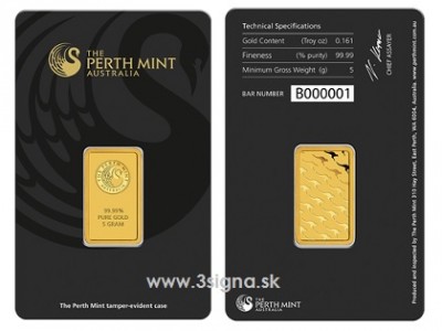 Perth Mint 5g - Zlatý slitek 