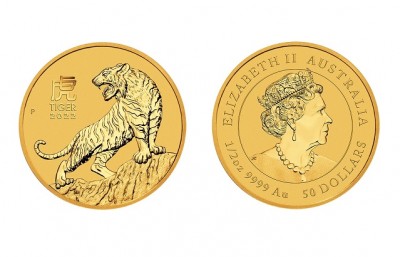 Tiger 2022 1/2 Oz - Zlatá mince